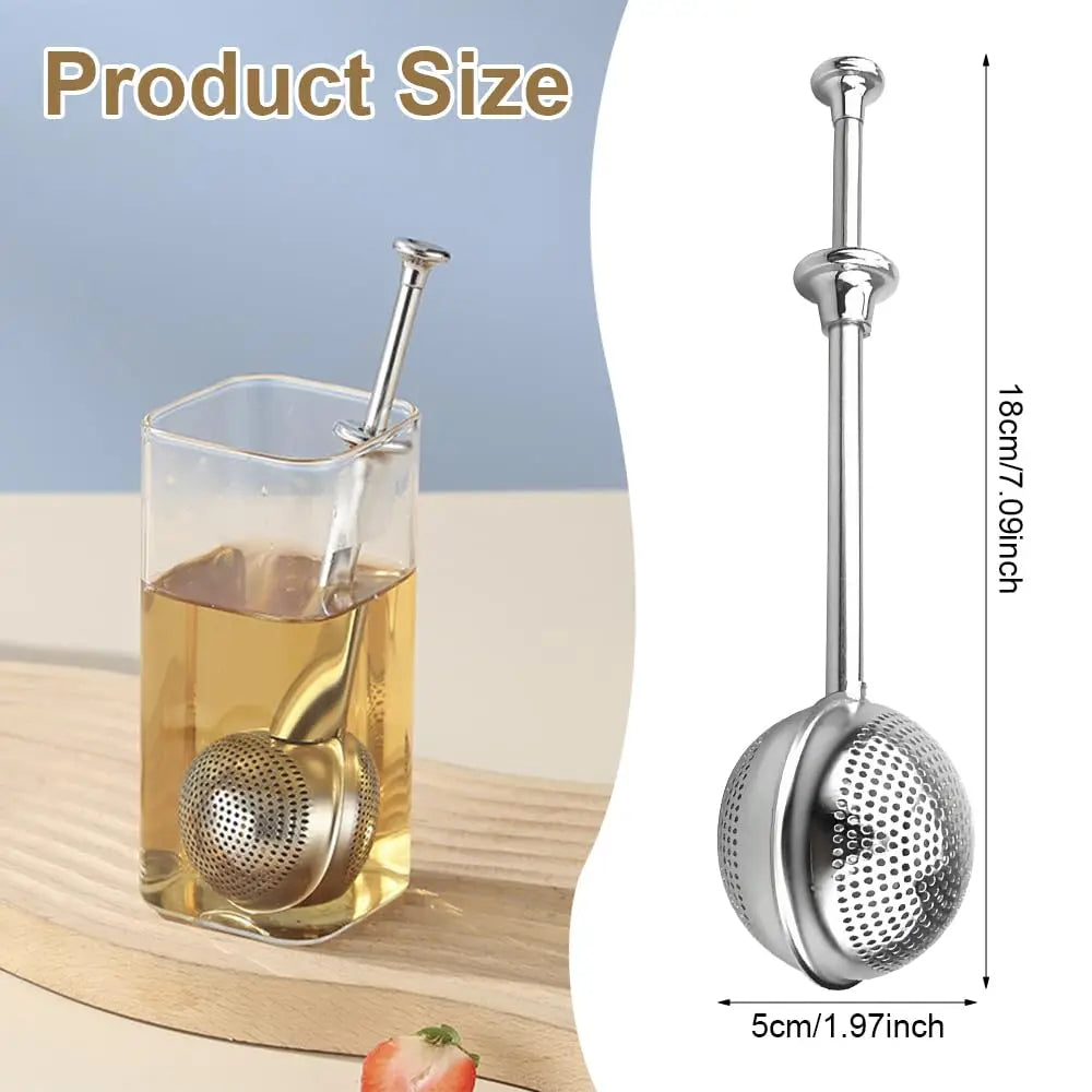 2 Pcs Stainless Steel Tea Strainers — Fine Mesh Infuser Set (Full + Half)