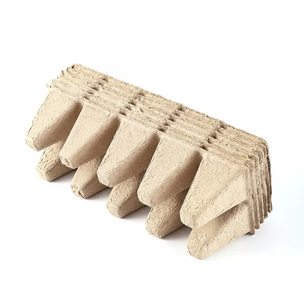 10-Grid Peat Pots Seed Starter Trays — Biodegradable & Eco-Friendly