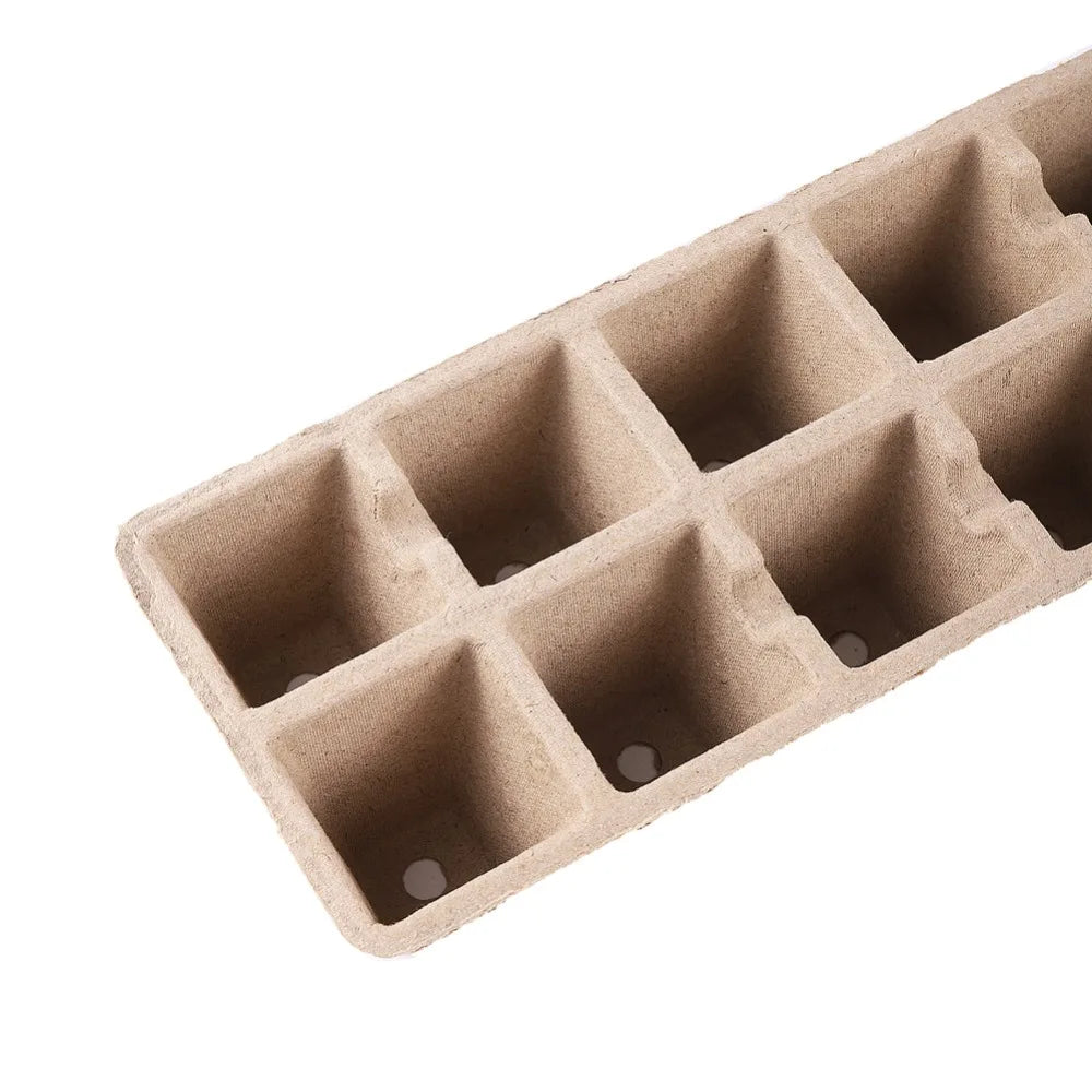 10-Grid Peat Pots Seed Starter Trays — Biodegradable & Eco-Friendly