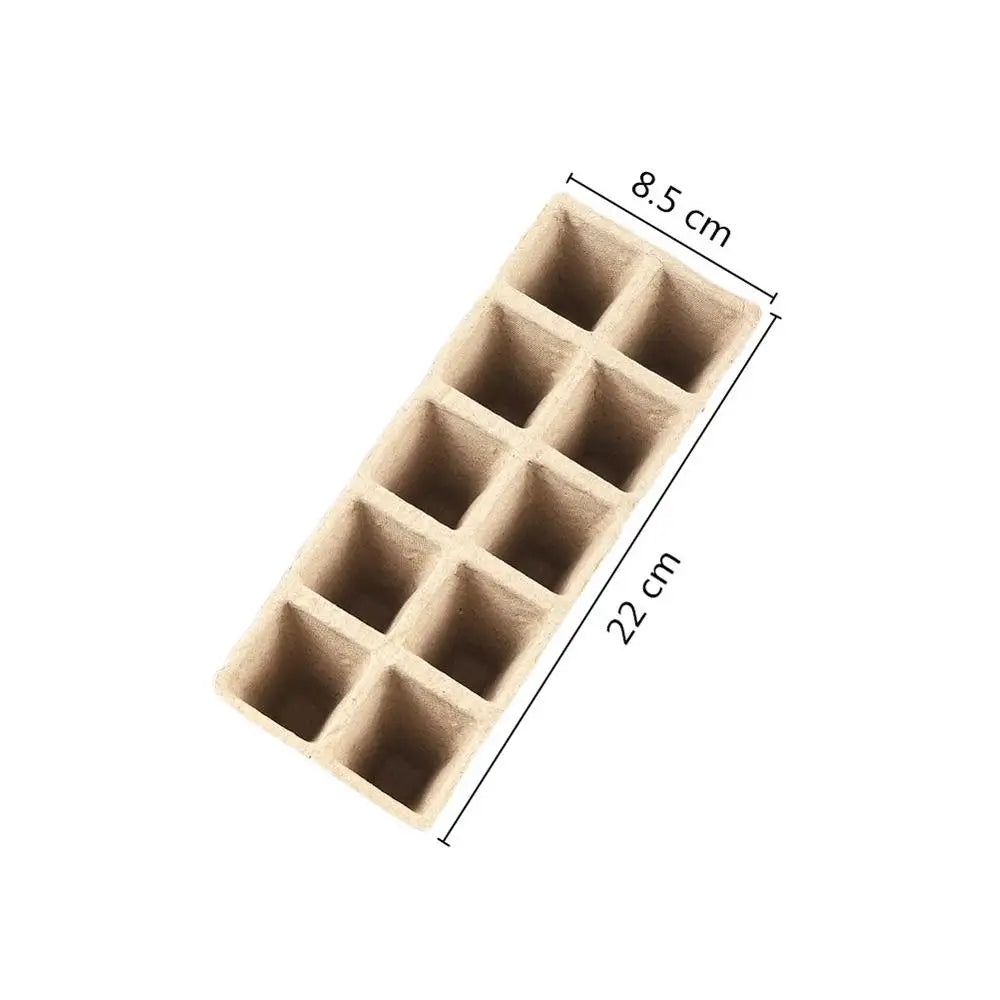 10-Grid Peat Pots Seed Starter Trays — Biodegradable & Eco-Friendly