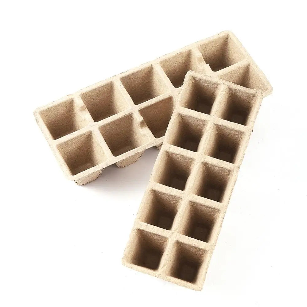 10-Grid Peat Pots Seed Starter Trays — Biodegradable & Eco-Friendly