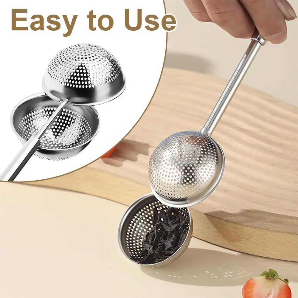 2 Pcs Stainless Steel Tea Strainers — Fine Mesh Infuser Set (Full + Half)