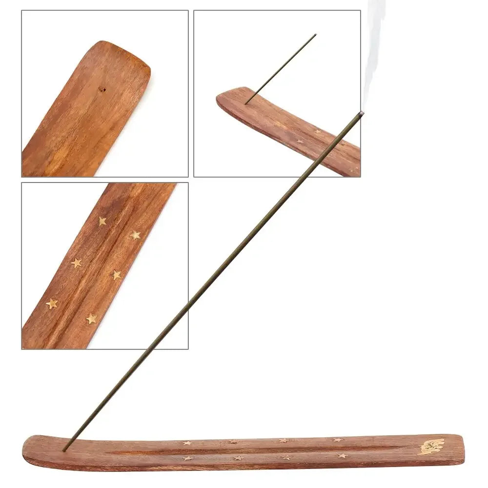 Handcrafted Buddhist Incense Holder — Aromatherapy Joss-Stick Censer & Ash Catcher