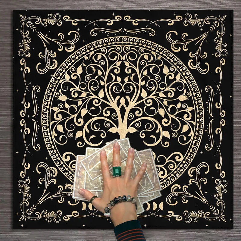 Tree of Life Altar Cloth — Tarot & Ritual Tablecloth