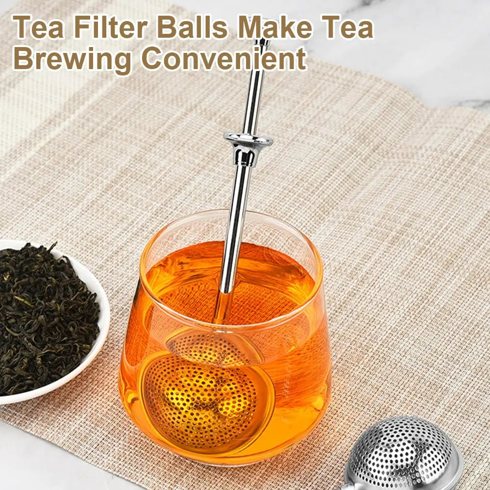 2 Pcs Stainless Steel Tea Strainers — Fine Mesh Infuser Set (Full + Half)