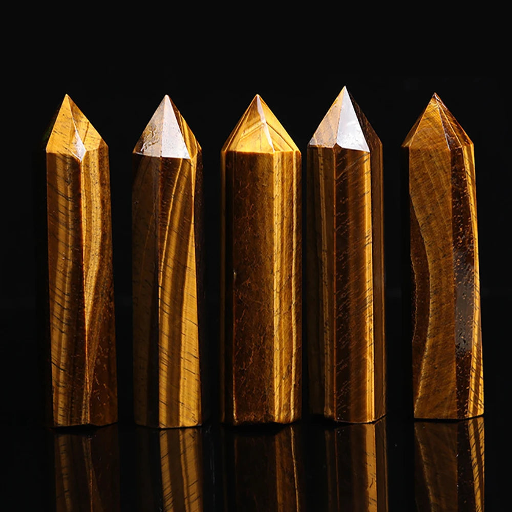 Natural Stone & Crystal Point Wands — Rose Quartz & Amethyst