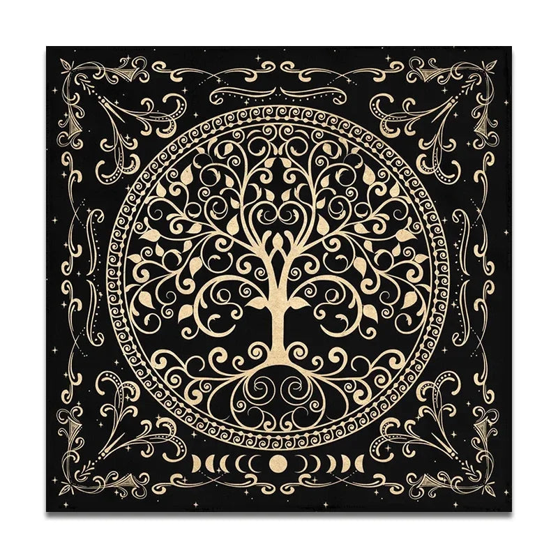 Tree of Life Altar Cloth — Tarot & Ritual Tablecloth