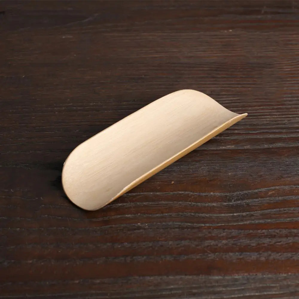 Japanese-Style Natural Bamboo Tea Scoop — Handcrafted Rattan Tea Shovel