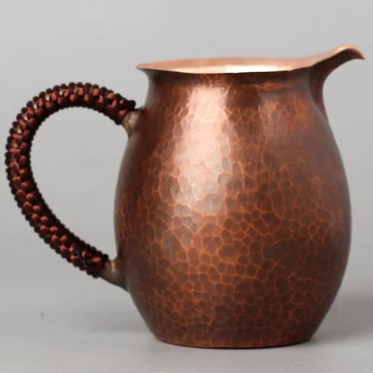 Vintage Pure Copper Tea Mug — Hammered Texture & Handcrafted Design