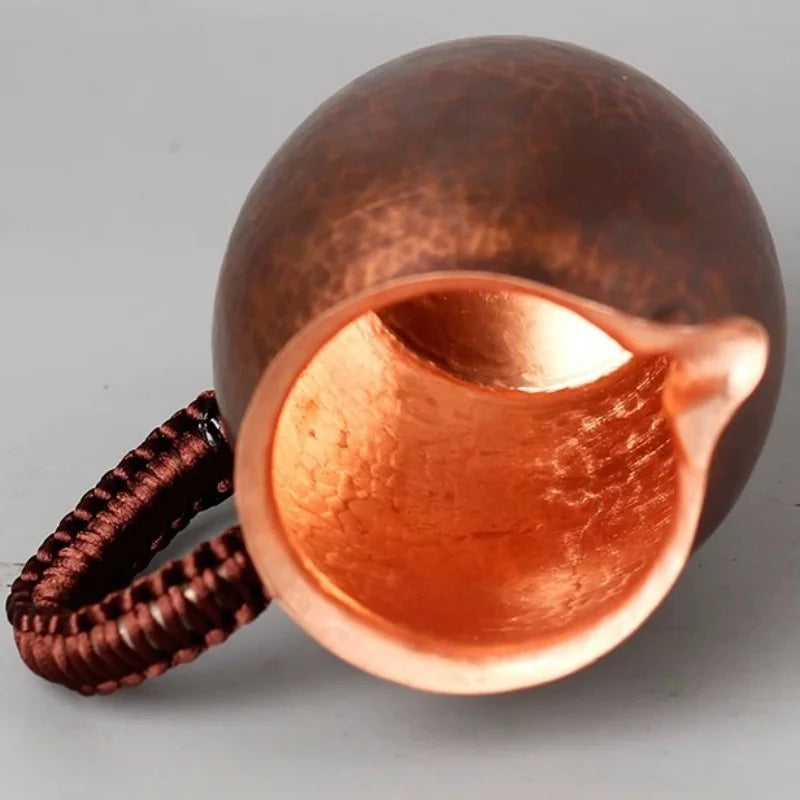 Vintage Pure Copper Tea Mug — Hammered Texture & Handcrafted Design