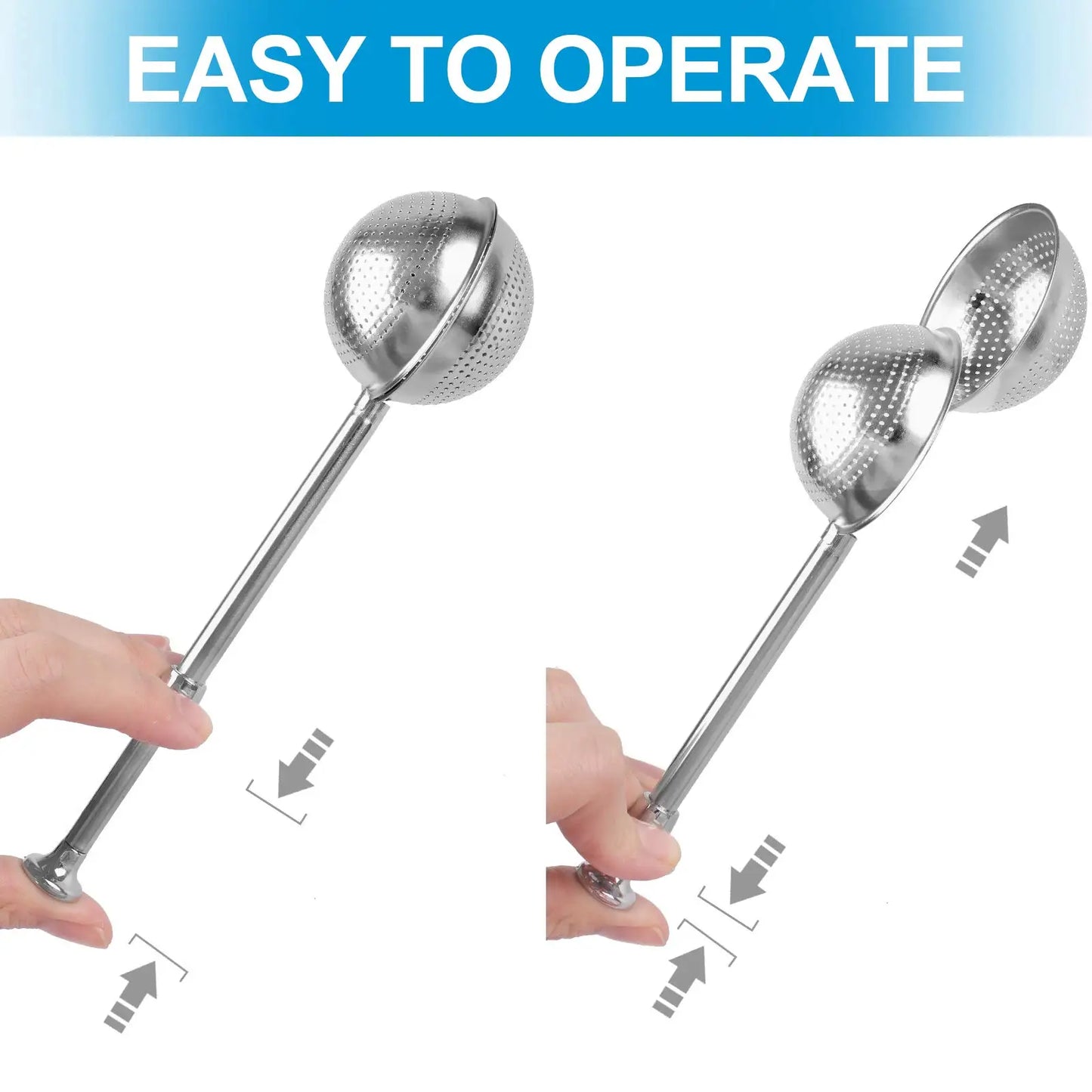 2 Pcs Stainless Steel Tea Strainers — Fine Mesh Infuser Set (Full + Half)