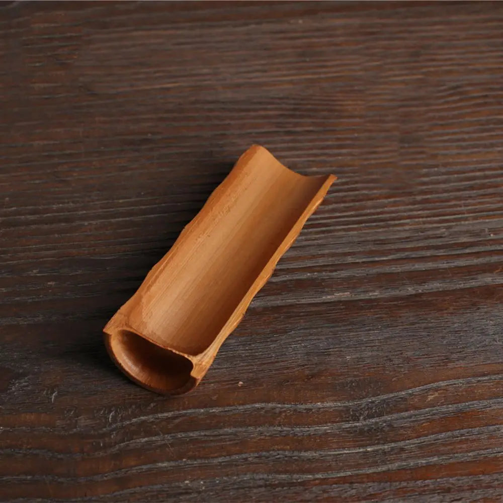 Japanese-Style Natural Bamboo Tea Scoop — Handcrafted Rattan Tea Shovel