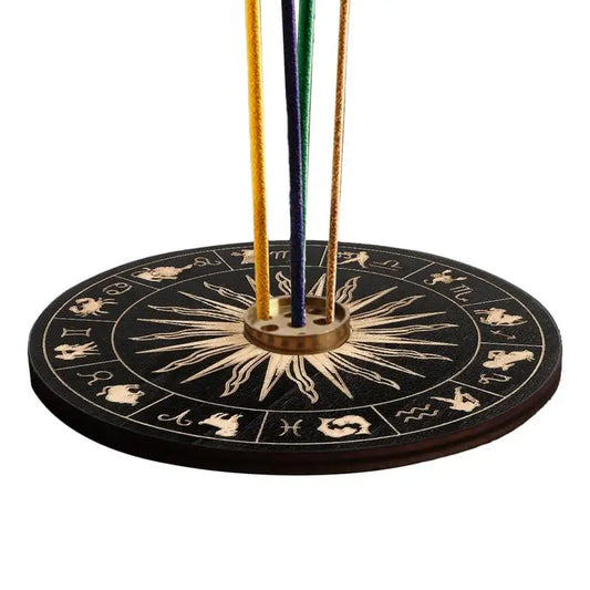 Wooden Incense Stick Holder — 9-Hole Tray for Yoga & Home