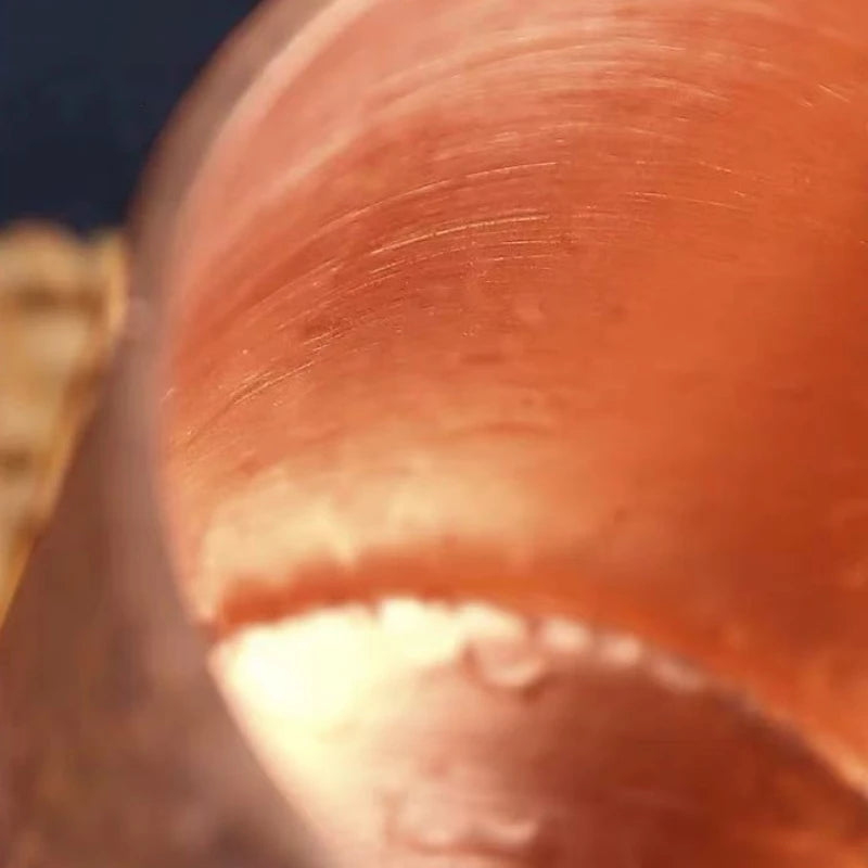 Small Vintage Pure Copper Coffee Cup — Handcrafted & Engraved Design (150 ml)