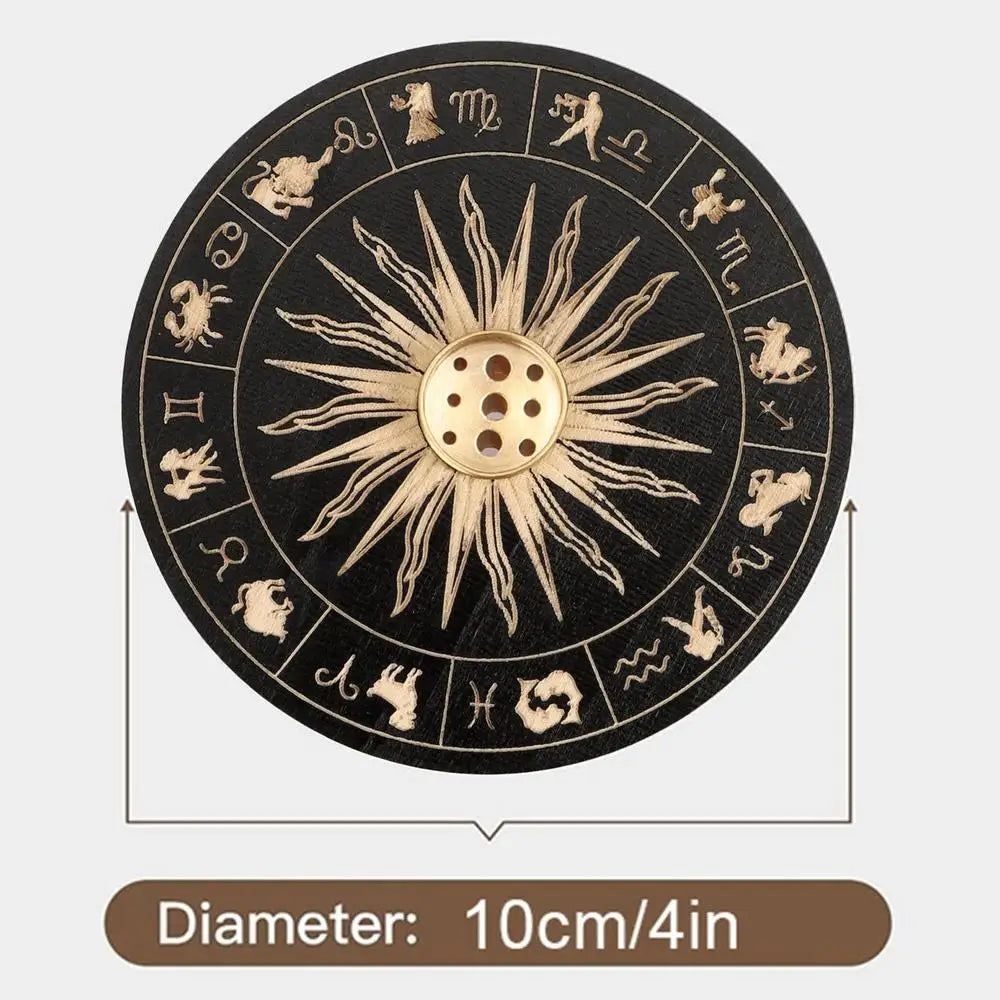 Wooden Incense Stick Holder — 9-Hole Tray for Yoga & Home