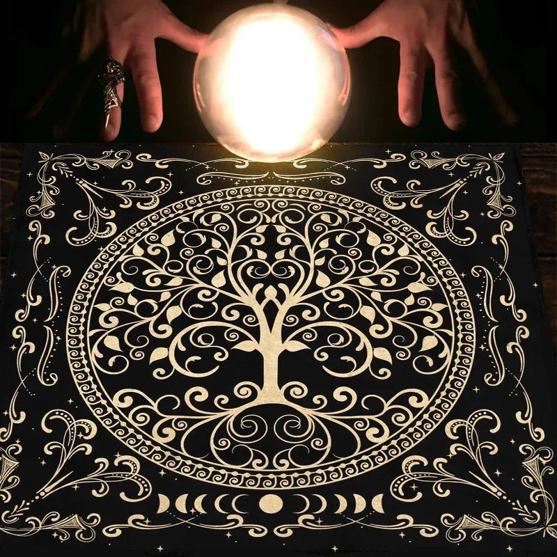 Tree of Life Altar Cloth — Tarot & Ritual Tablecloth